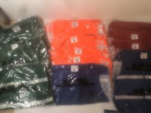 Safety Work Hi Vis Lot Of 13 Class 2 Reflective Tape Neon Vest High Visibility