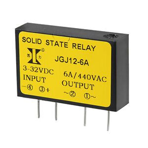 JGJ12 DC 3-32V to AC 440V 6A Single Phase Solid State Relay Module DC to AC
