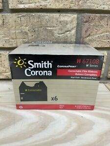 SMITH CORONA H 67108 H SERIES CORRECTABEL FILM RIBBONS SET OF 6 NEW SEALED