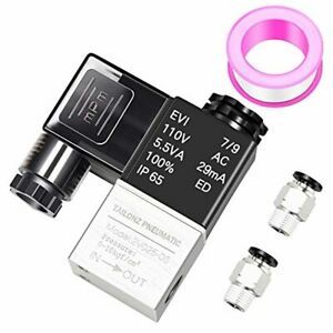 TAILONZ PNEUMATIC 1/8 inch NPT 12V/24V/110V/220V Way Normally Closed Electric So