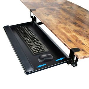 Keyboard Tray Punch-free Slide Rail Keyboard Holder Free Installation 25.6&#034;