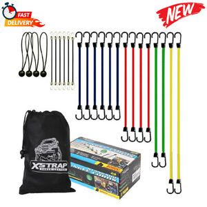 Heavy Duty Assortment Bungee Cords with Hooks 24pcs Heavy Duty Bungie Cord Set