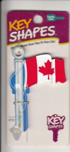 key shape colored house key blank Canada canadian flag SC1 Axxess 68