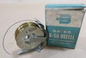 VINTAGE BATES B-50 STAPLER BRASS STAPLE WIRE REFILL BOX MODEL C B 5,000 STAPLES