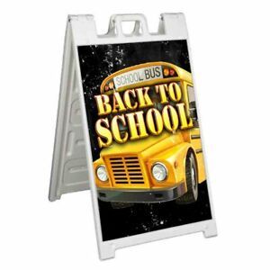 BACK TO SCHOOL Signicade 24x36 Aframe Sidewalk Sign Banner Decal SALE