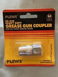 Plews Heavy Duty Grease Gun Coupler 05-035 For All Hand Grease Guns 1/8” NPT