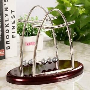 Classic Newtons Cradle Balls Educational Toy Gadget Office Desktop M6S8