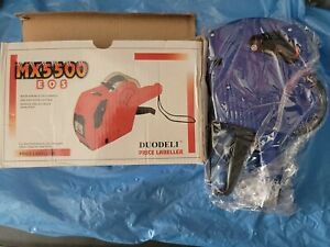 MX-5500 8 Digits EOS Price Tag Gun +5000 White w/ Red lines sticker labels + Ink