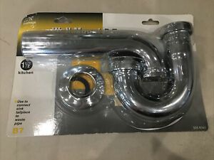 1-1/2&#034; CHROME PLATED BRASS P-TYPE KITCHEN TRAP 1/CRD, Part No 55641