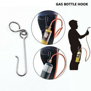 Stainless Steel Welding Gas Bottle Belt Hook Hand MAPP Propane Bottle Clip