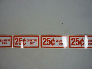 Vending Machine 25 Cents Quarters Only Stickers Gumball Bulk Vending 10