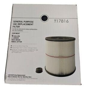 Replacements VAC Filter Shop 5 Gal &amp; Larger VACS Made After 1998 Shop VAC