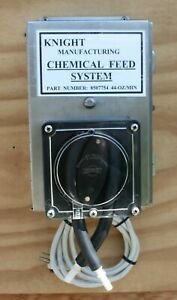 KNIGHT MANUFACTURING  &#034;CHEMICAL FEED SYSTEM&#034; WITH A KP-8120B, 44/OZ MIN PUMP