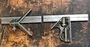 Vintage Lufkin Rule Machinist’s Square w/ 4&#034; Rule &amp; Center Finder W/ 4 1/2” Rule