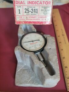 STARRETT DAIL INDICATOR RANGE .250 IN BOX JEWEL BEARINGS-MADE IN MASS. U.S.A.+++