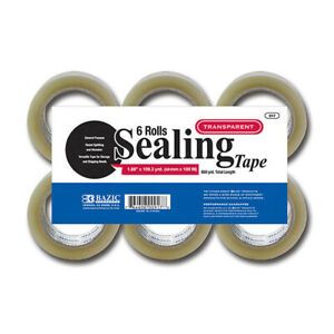 Clear Sealing Tape, 2&#034; x 110 yds., 6 Rolls