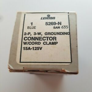 Leviton 2-P, 3-W Grounding Connector w Cord Clamp