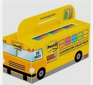 Post-it Super Sticky Notes, Bus Value Pack, Asst Bright Colors, 35 Pads Total
