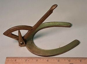 Vintage Solid Brass Farrier Blacksmith Tool Horseshoe Angle Measure Gauge