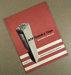 1951 ATF FOUNDRY TYPE DESCRIPTIVE PRICE LIST American Type Founders, 64 Pages