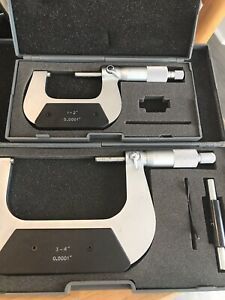 Used 1-2&#034; and 3-4” Precision Outside Micrometers