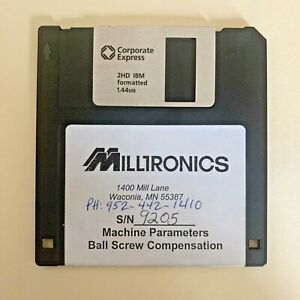 2006 Milltronics VKM4 w/ Centurion 7 Control Parameters FLOPPY DISK - M221