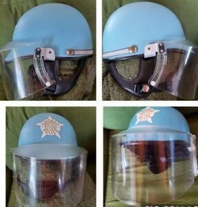 1960&#039;s Chicago Police Riot Helmet Good Condition w/ Flip Up/Down Clear Shield