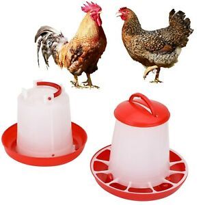 1.5kg Feeder &amp; 1.5Ltr Drinker Chicken/Poultry/Hen Food And Water Accesories HG