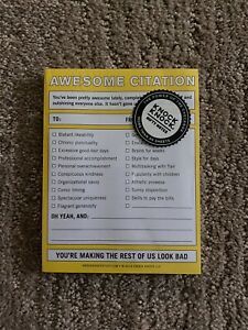 NIP! Knock Knock Nifty Notes Awesome Citation notepad 50 sheets Smartass &amp; Sass