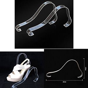 Acrylic Clear Sandal Shoe Store Display Stand Shoe Supports Shaper Forms Inse...