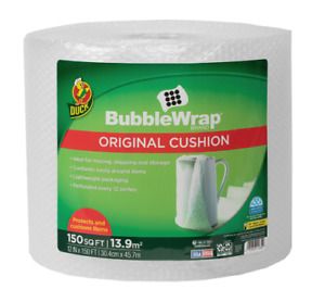 Duck Brand 12 in. x 150 ft. Clear Original Bubble Wrap Cushioning