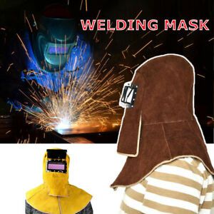 Welding Mask Safety Leather Hood Helmet Welder Protector Cap
