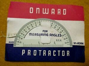 Vintage Metal Protractor Onward New Original