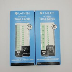 200 Lathem E8 Weekly Thermal Print Time Cards Single Sided For 2100HD 800P
