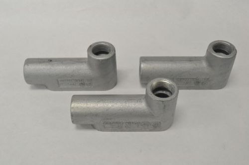 Lot 3 new crouse hinds lb37 electric conduit rigid outlet fitting 1in b234658 for sale