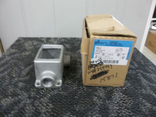 CROUSE-HINDS CONDULET CAST BOX FDL2 2 3/4&#034; DEEP 3/4&#034; 23 CU IN OUTLET BOX 1 GANG