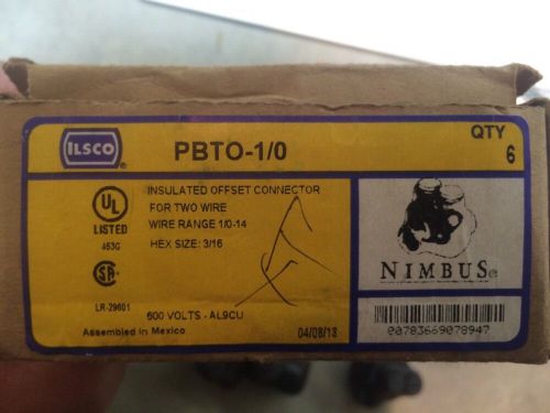 Ilsco pbto-1/0 insulated connectors (6) for sale