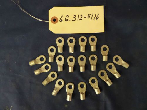 20) 6 gauge battery / welding / electrical cable tinned copper lugs .312 5/16&#034; for sale