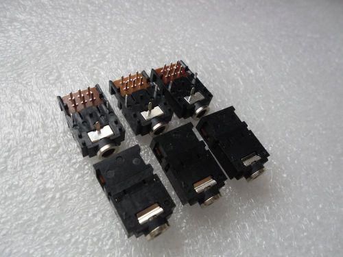 Phone jack stereo 3.5mm 9pin pcb with switch / 6pcs in lot for sale