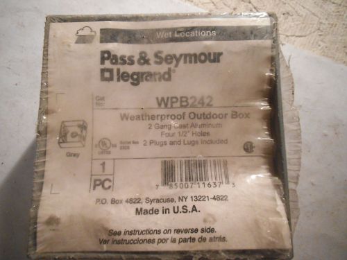 Pass &amp; seymour legrand 2 gang weatherproof outdoor box wpb242 - new for sale