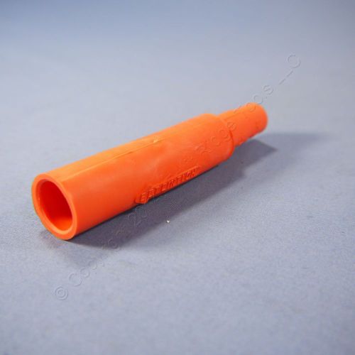 Leviton orange cam plug insulating sleeve male ect 15 series 15sdm-48o bagged for sale
