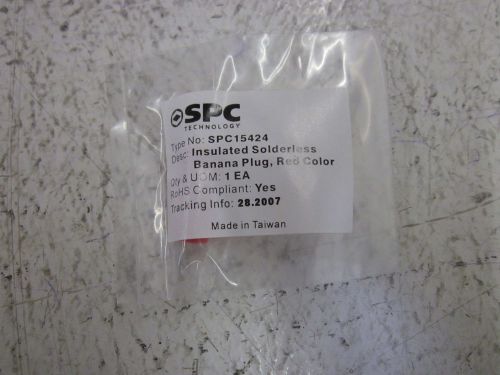 Lot of 24 spc technologies spc15424 banana plug, red *new in a factory bag* for sale