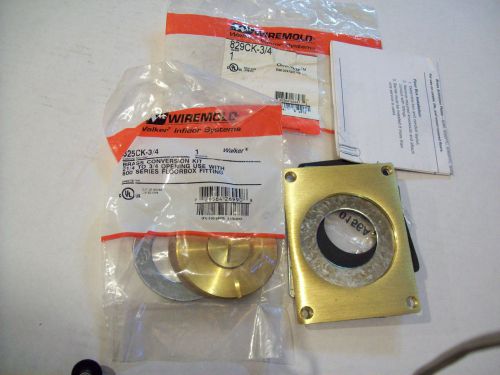 Walker Wiremold 829CK-3/4 Omnibox Brass DATA Plate 3/4&#034; Plug