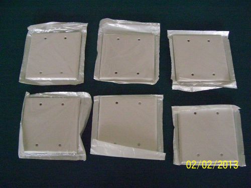 Six - new - two-gang blank white plate leviton #88025 for sale