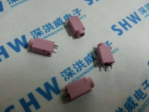 20Pcs 3.5mm  Female Audio Connector 3 Pin DIP Stereo Headphone Jack PJ-359 Pink