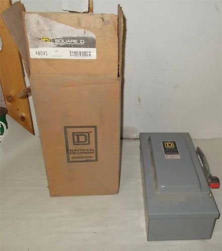 New sq d heavy duty safety switch cat# h322-n 60a 240v series e1 type 1 for sale