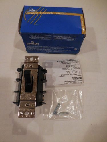 Leviton MS302-DS   30A 2 Port Motor Starter Switch Black NEW IN BOX