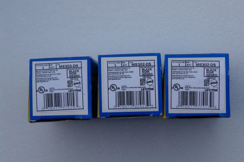 LEVITON MS303-DS MOTOR STARTER 3P TOGGLE SWITCH  30A AMP D441061 ( LOTS OF 3)