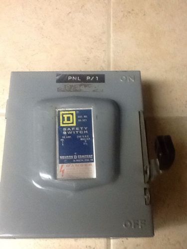 SQUARE D DU321 GENERAL DUTY SAFETY SWITCH 30 AMP 240VAC (5972)