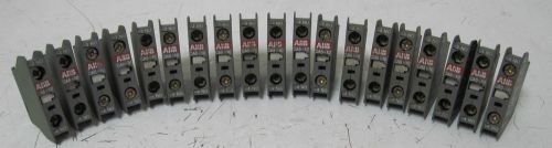 Lot of 19 ABB CA5-10 Auxillary Contacts, Open, Ui=690 V Ith=60Amp, IEC 947-5-1